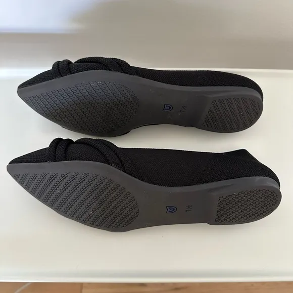 Rothy’s The Knot Point II flats in black, size W 7.5