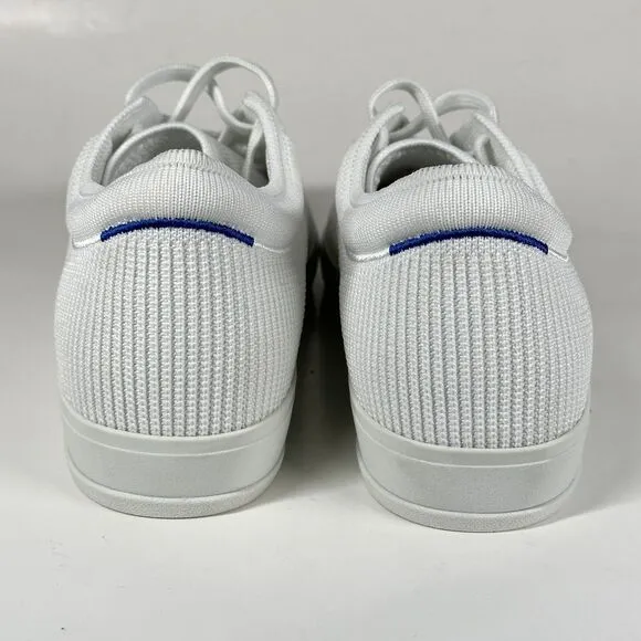 Rothy’s The Lace Up Sneakers In Bright White Women’s Size 10 Casual Shoes EUC