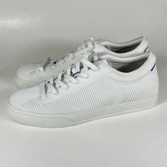 Rothy’s The Lace Up Sneakers In Bright White Women’s Size 10 Casual Shoes EUC