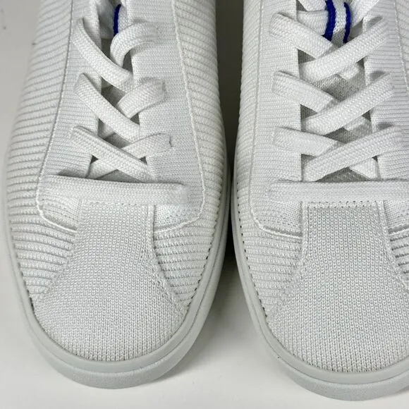Rothy’s The Lace Up Sneakers In Bright White Women’s Size 10 Casual Shoes EUC