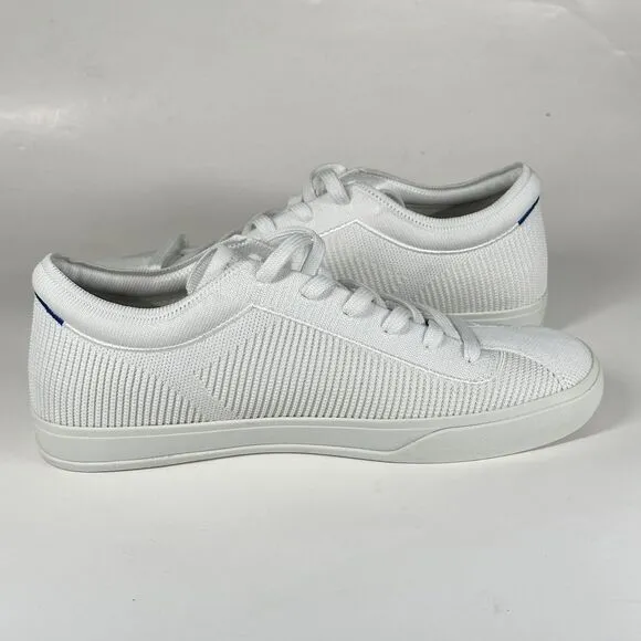 Rothy’s The Lace Up Sneakers In Bright White Women’s Size 10 Casual Shoes EUC