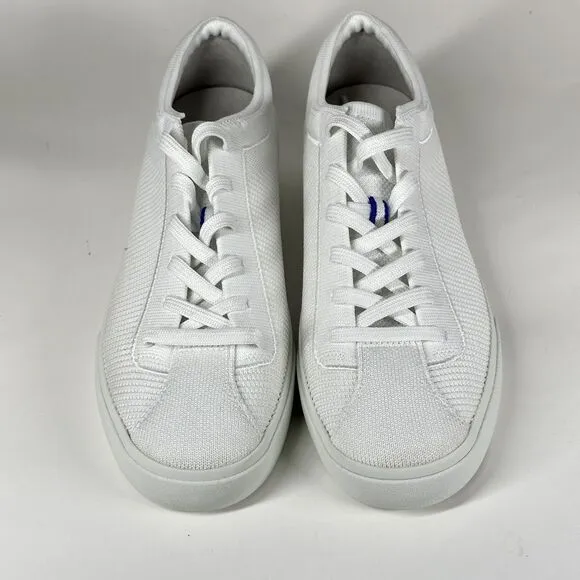 Rothy’s The Lace Up Sneakers In Bright White Women’s Size 10 Casual Shoes EUC