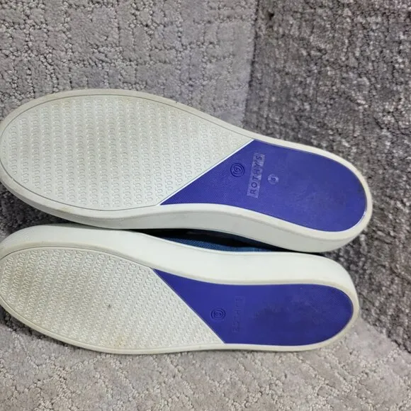 Rothy’s The Sneaker Women's Size 8 Teal Blue Comfort Knit Slip On Casual Shoes