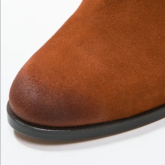 Rust Western Cowboy Ankle Fringe Boots