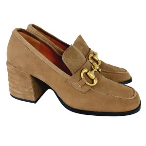 SaintG SZ 38 (US 8) VALENTINA TAUPE SUEDE LEATHER HANDCRAFTED SHOES