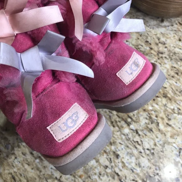 ‼️SALE‼️ Ugg Australia Bailey Bow II Pink Boot w/ Satin Bow