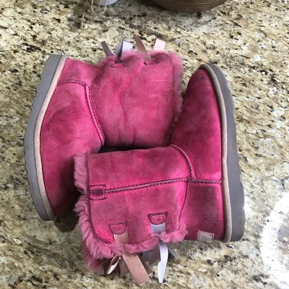 ‼️SALE‼️ Ugg Australia Bailey Bow II Pink Boot w/ Satin Bow