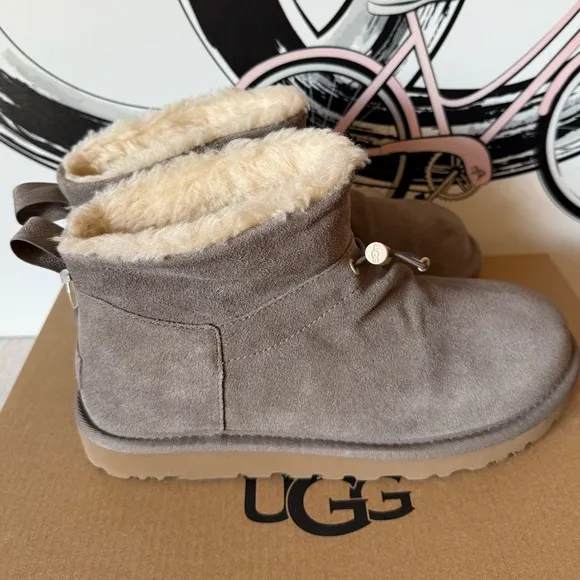 SALE UGG Classic Mini Toggler Smoke Plum Boots New