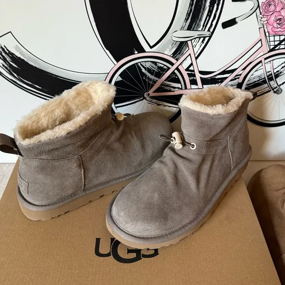 SALE UGG Classic Mini Toggler Smoke Plum Boots New
