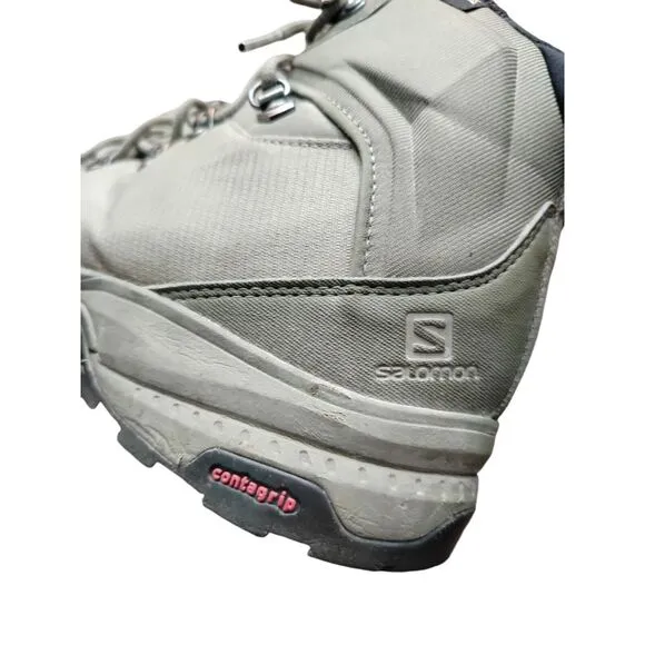 Salomon Boots Mens 9‎ Green Outback 500 GTX Gore Tex Hiking Cordura Gorpcore