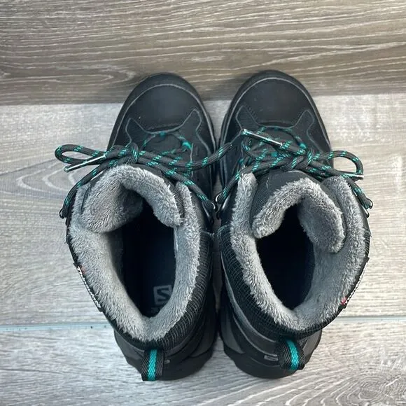 Salomon Chalten Thinsulate Climashield Waterproof 200g Women's Sz 6.5 Black Boot
