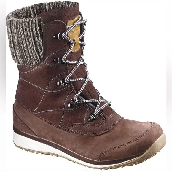 Salomon Women’s Hime Mid LTR CSWP hiking Boots brown waterproof size 7.5 - GUC!