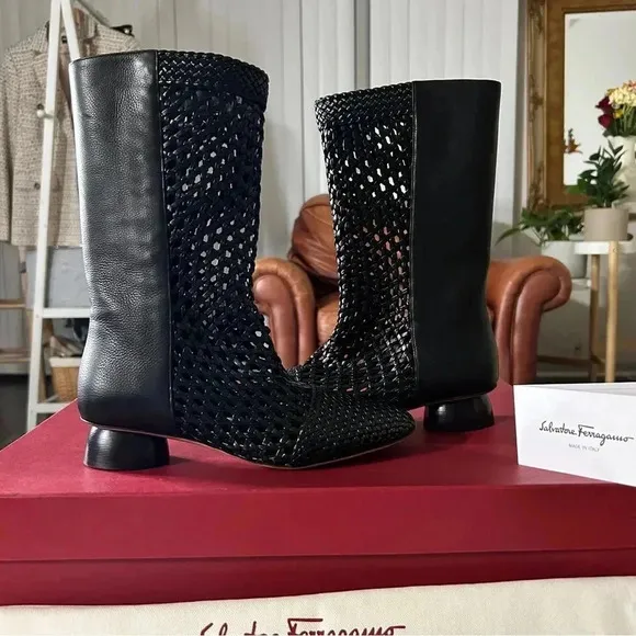 Salvatore Ferragamo Tarsina Boots, Size 5, New in Box