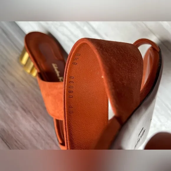 SALVATORE FERRAGANO Belluno Suede Sandals 8.5