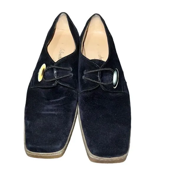 𝅺Salvatore Ferragamo Sport Blue Suede Shoes Loafers. Size 7. Authentic