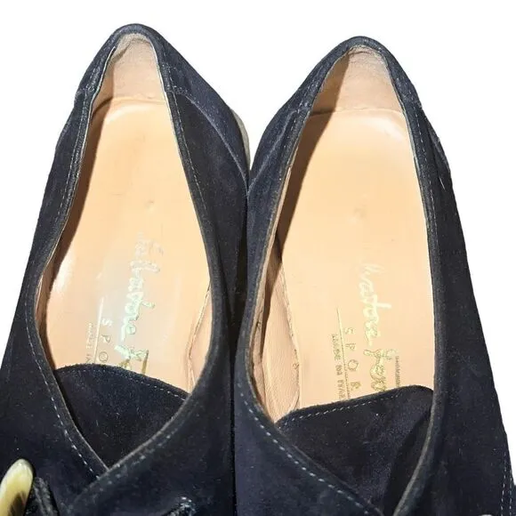 𝅺Salvatore Ferragamo Sport Blue Suede Shoes Loafers. Size 7. Authentic