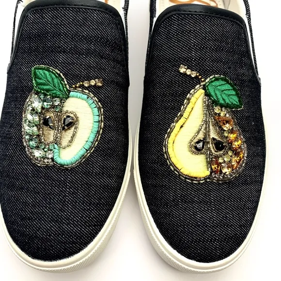 SAM EDELMAN EVELINA DENIM SNEAKERS SHOES