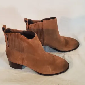 Sam Edelman Kaiti Chelsea Boots Women’s 7.5 Brown Suede Block Heel New