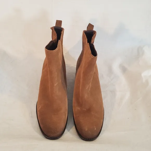 Sam Edelman Kaiti Chelsea Boots Women’s 7.5 Brown Suede Block Heel New
