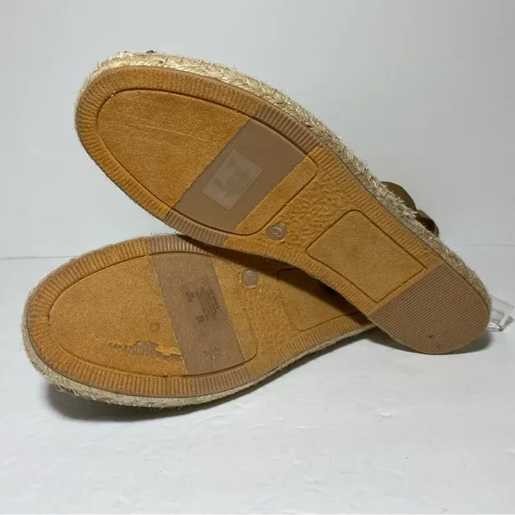 Sam Edelman Karolyn Multicolor Beaded Ankle Ribbon Tie Espadrille Sandals Size 9