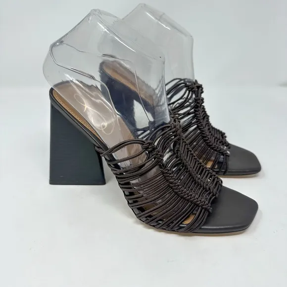 Sam Edelman Laurette Brown Block Heel Slip On Sandals, NEW, Size 7.5 MSRP $140