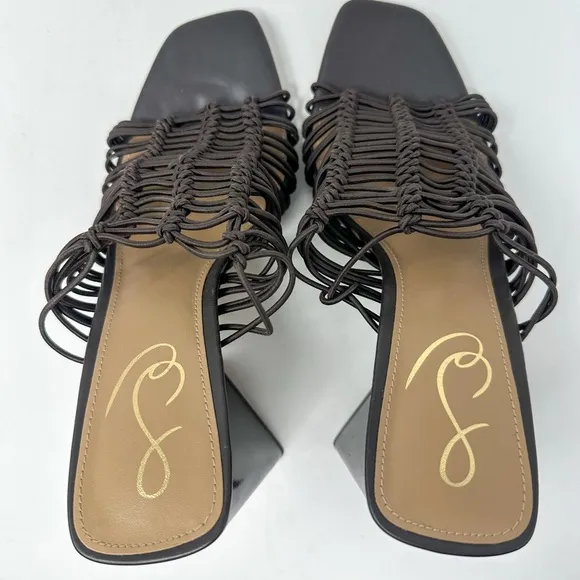 Sam Edelman Laurette Brown Block Heel Slip On Sandals, NEW, Size 7.5 MSRP $140