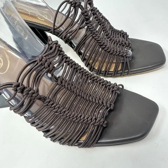 Sam Edelman Laurette Brown Block Heel Slip On Sandals, NEW, Size 7.5 MSRP $140
