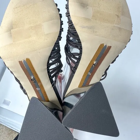 Sam Edelman Laurette Brown Block Heel Slip On Sandals, NEW, Size 7.5 MSRP $140