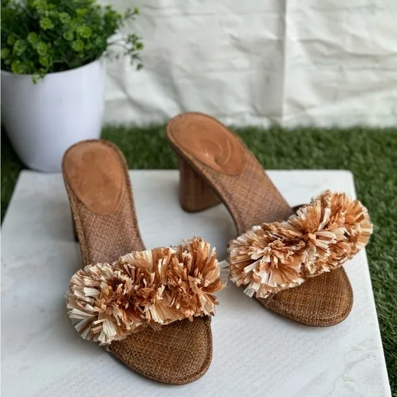 Sam Edelman Olia Cuoio BrownSlip On Block Heeled Slip on Mule size 8.5