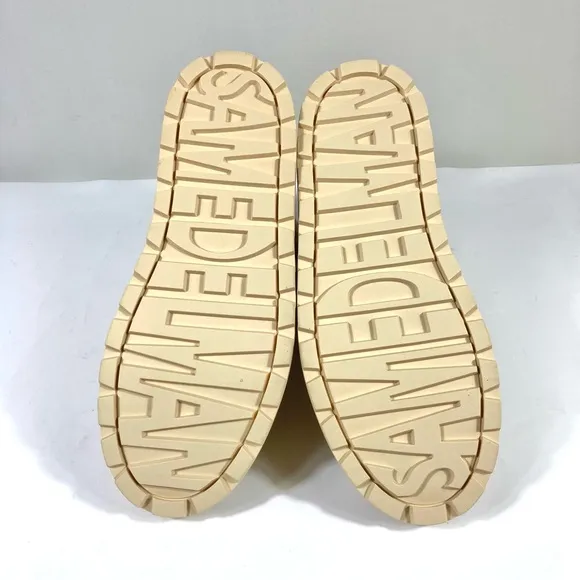 Sam Edelman Orelia Pull On Lace Up Cold Weather Boots Natural 10 NEW