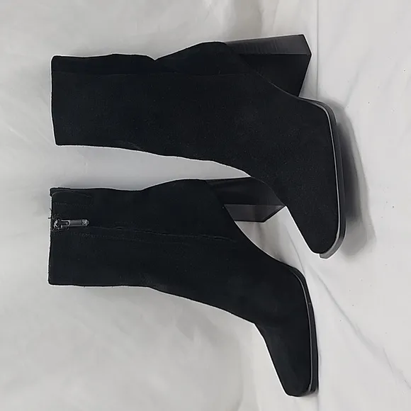 SAM EDELMAN🚨NEW🚨IVETTE BLACK ANKLE BOOTS LEATHER/STACKED HEEL LADIES 9.5🌹NWOB