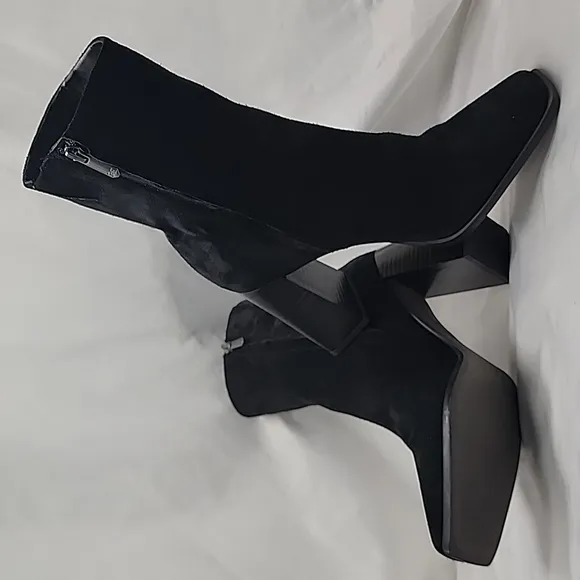SAM EDELMAN🚨NEW🚨IVETTE BLACK ANKLE BOOTS LEATHER/STACKED HEEL LADIES 9.5🌹NWOB