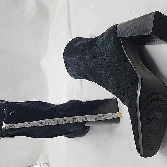 SAM EDELMAN🚨NEW🚨IVETTE BLACK ANKLE BOOTS LEATHER/STACKED HEEL LADIES 9.5🌹NWOB