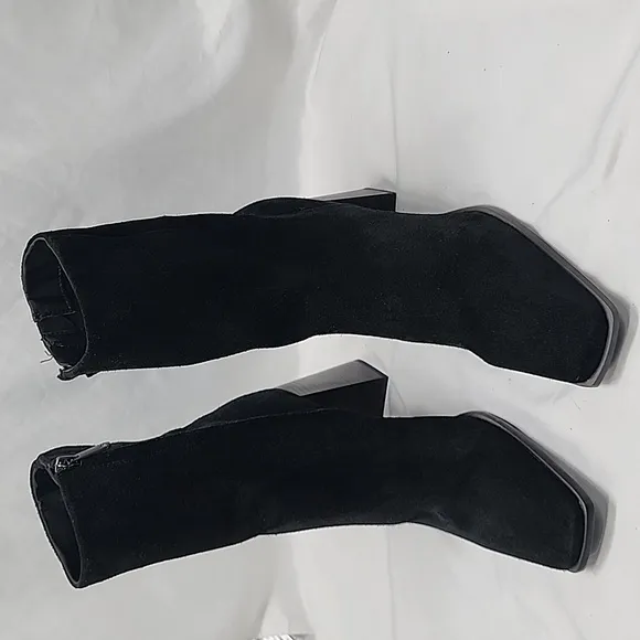 SAM EDELMAN🚨NEW🚨IVETTE BLACK ANKLE BOOTS LEATHER/STACKED HEEL LADIES 9.5🌹NWOB