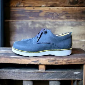 Samuel Hubbard Comfort Shoes Blue Suede Free Derby Antimicrobial Vibram Size 11