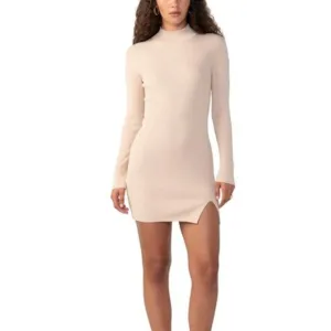 Sanctuary Side Slit Long Sleeve Ribbed Dress NWT