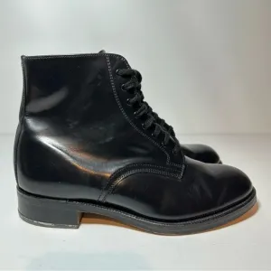 Sanders Mens Black Leather Dress Boots Metal Heel Made In England Size 7 (2663B