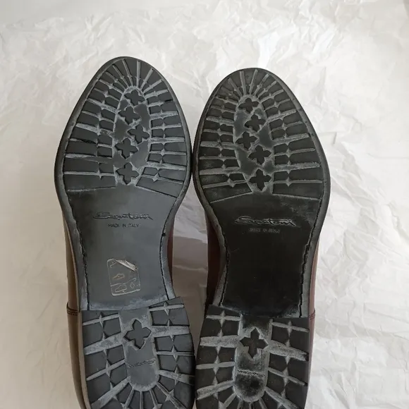 Santoni men's monk strap leather shoes size 8