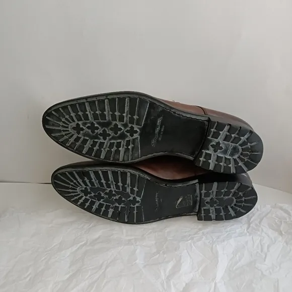Santoni men's monk strap leather shoes size 8