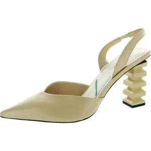 Sarto Franco Sarto Womens Beige Leather Slip On Slingback Sandals Shoes NWOB