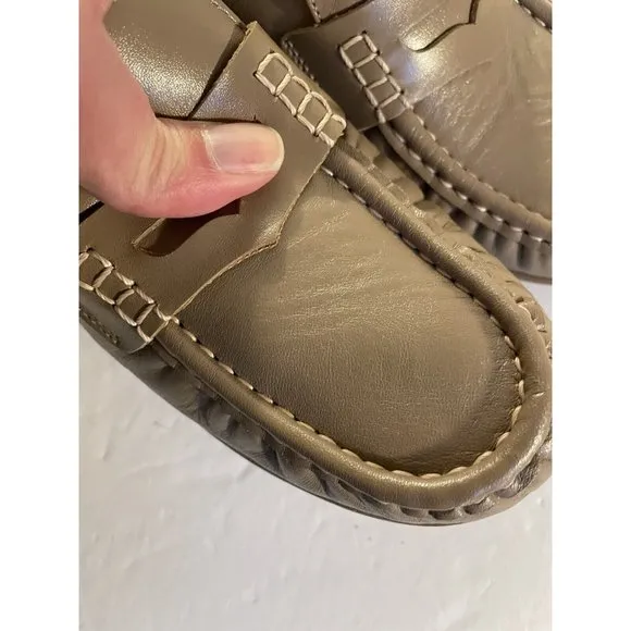 SAS Shoes Womens 10 M Casual Comfort Slip On Moccasin Loafers Beige Leather