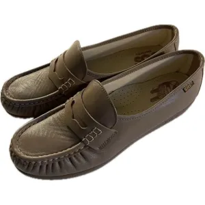 SAS Shoes Womens 10 M Casual Comfort Slip On Moccasin Loafers Beige Leather