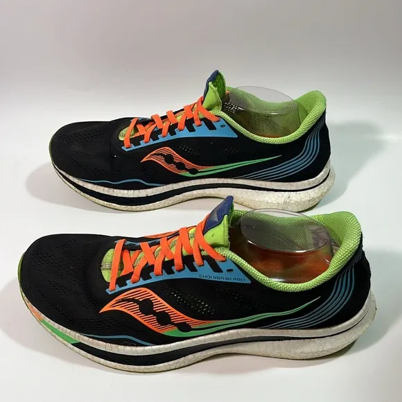 Saucony Endorphin Pro Running Shoes Black Orange Green Blue Sneakers Size 13