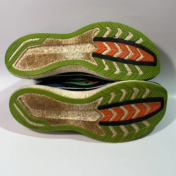 Saucony Endorphin Pro Running Shoes Black Orange Green Blue Sneakers Size 13