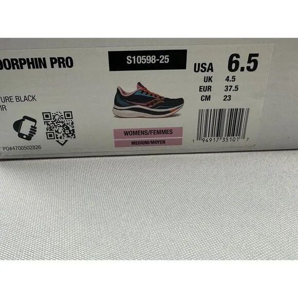 Saucony Endorphin Pro Women's Size 6.5 Running Shoes Future Black Sunset