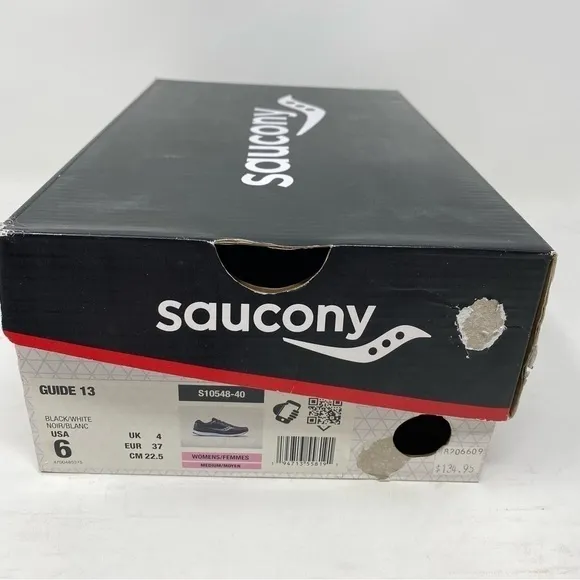 Saucony Guide 13 black white running shoes