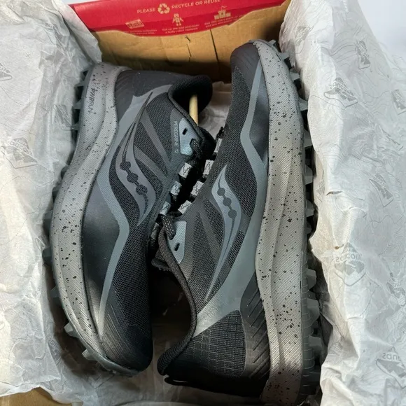Saucony Peregrine 12 Black Running Shoes S10737-05 Women’s Size 7