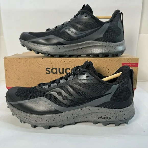 Saucony Peregrine 12 Black Running Shoes S10737-05 Women’s Size 7