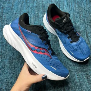Saucony Ride 16 Running Shoes in Hydro Blue Black Red White