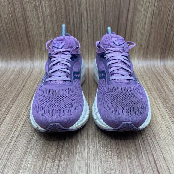 Saucony Triumph 21 Women's Size 8.5 Road Running Shoes Sneakers Grape Indigo